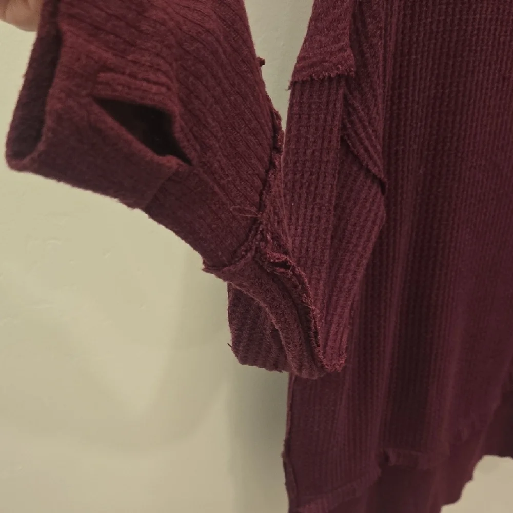 We The Free Burgundy Tunic Top S - Picture 3 of 9